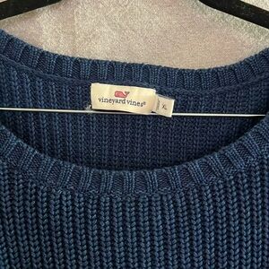 Vineyard Vines blue sweater 100% cotton cable knit